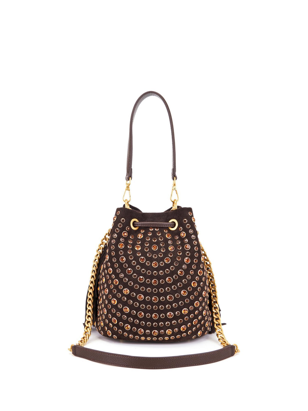 Borsa Secchiello Andromeda con Strass All Over