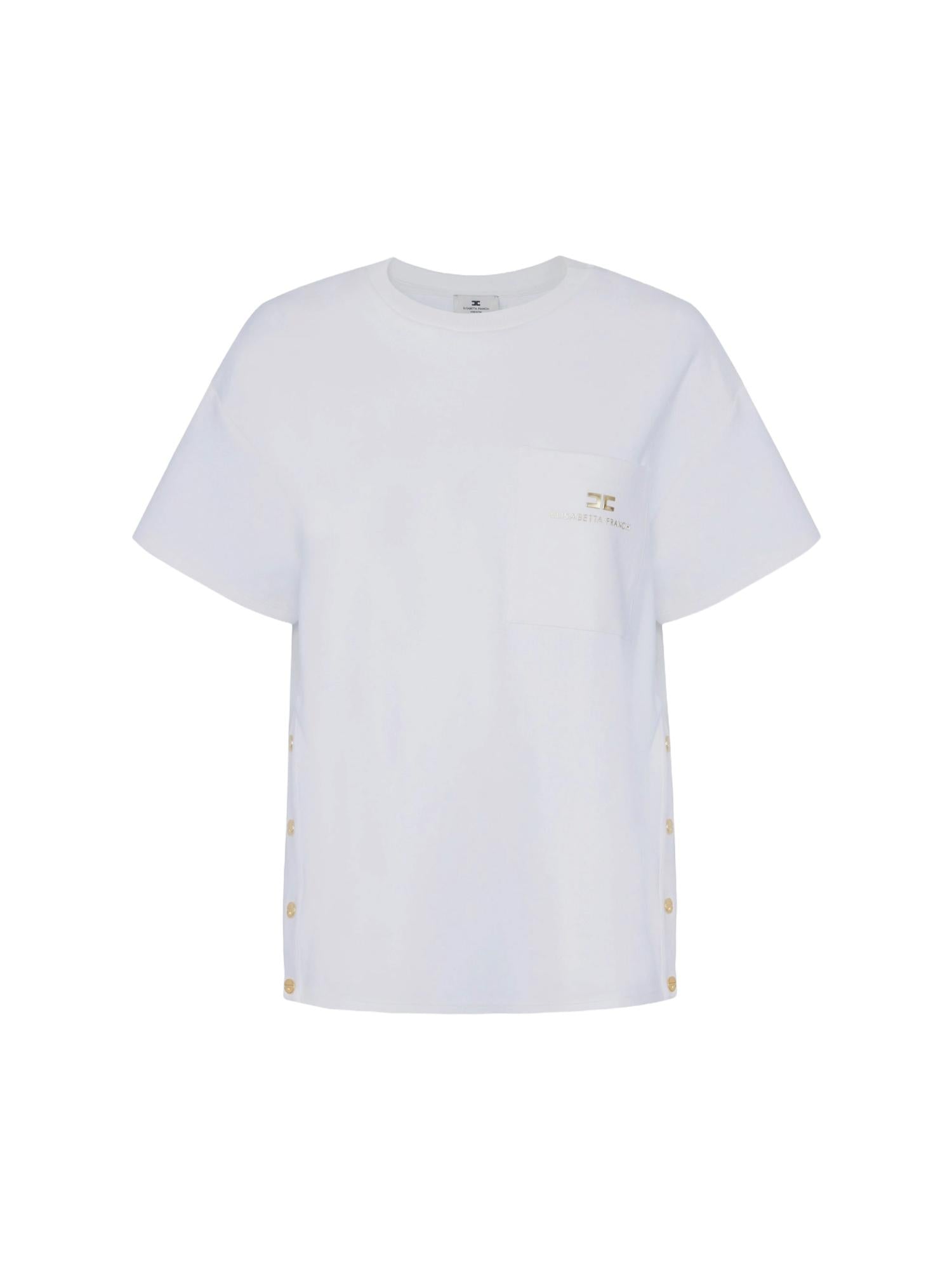 Elisabetta Franchi T-shirt con taschino e bottoni