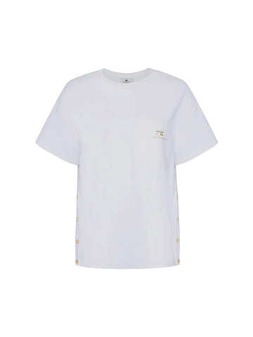 Elisabetta Franchi T-shirt con taschino e bottoni