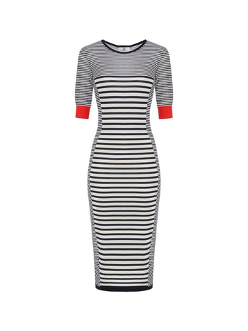 Elisabetta Franchi Abito in maglia a righe