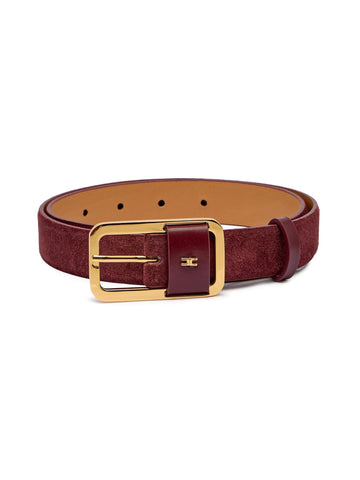 Elisabetta Franchi Cintura scamosciata con fibbia 2,5 cm