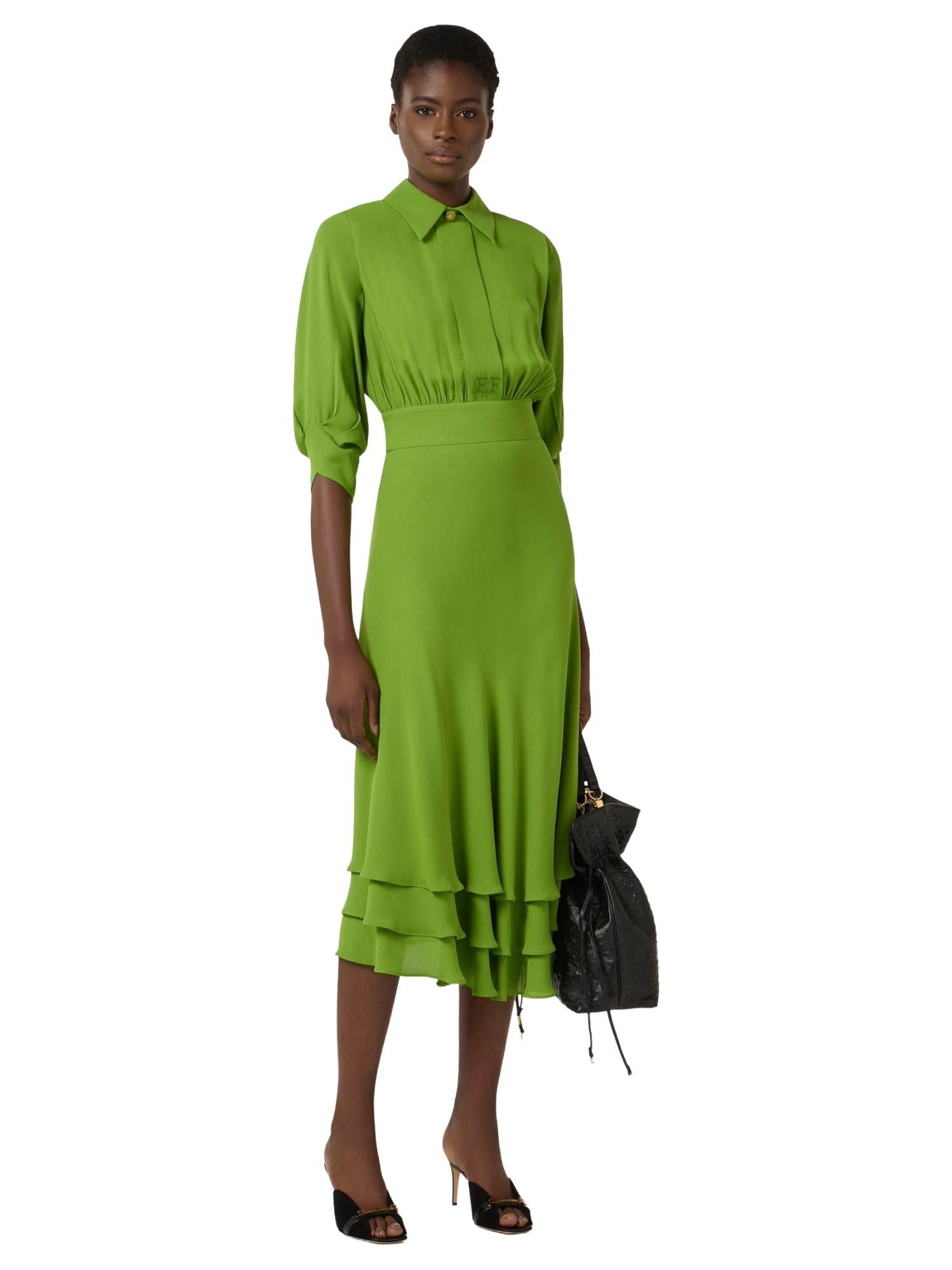 Elisabetta Franchi Abito con gonna a balze