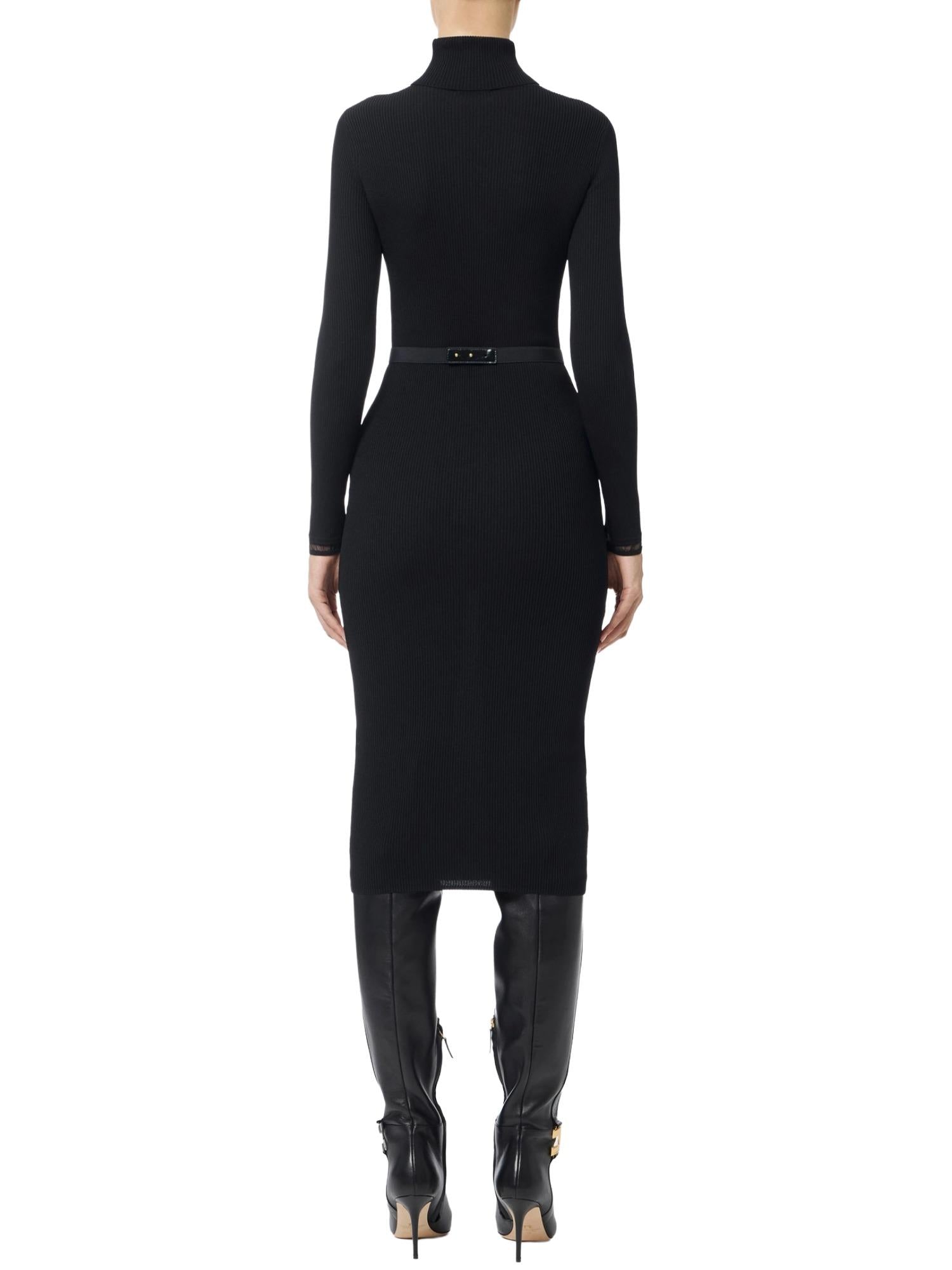 Elisabetta Franchi Abito a dolcevita con cintura