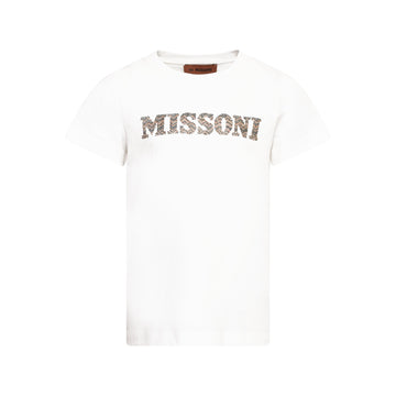 Missoni T-shirt con logo in strass
