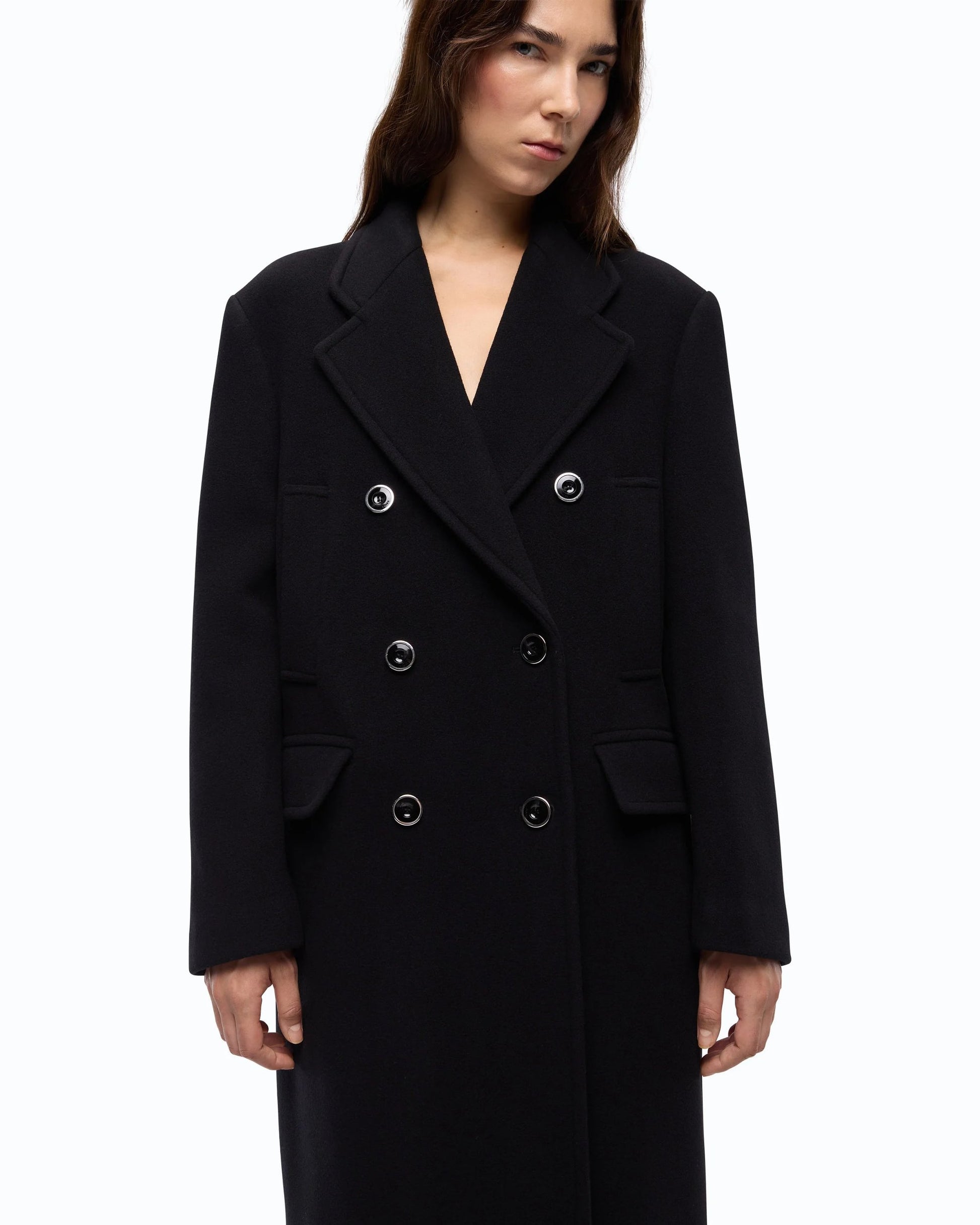 Pinko Cappotto Lungo Oversize in Misto Lana donna