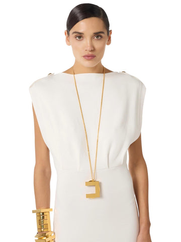 Elisabetta Franchi Collana con logo pendente