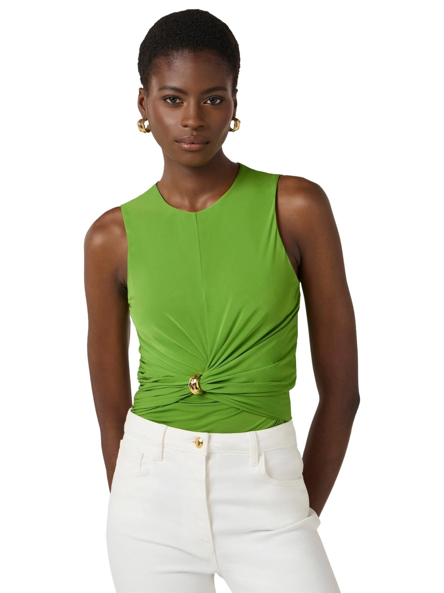 Elisabetta Franchi Top con fermanodo gioiello