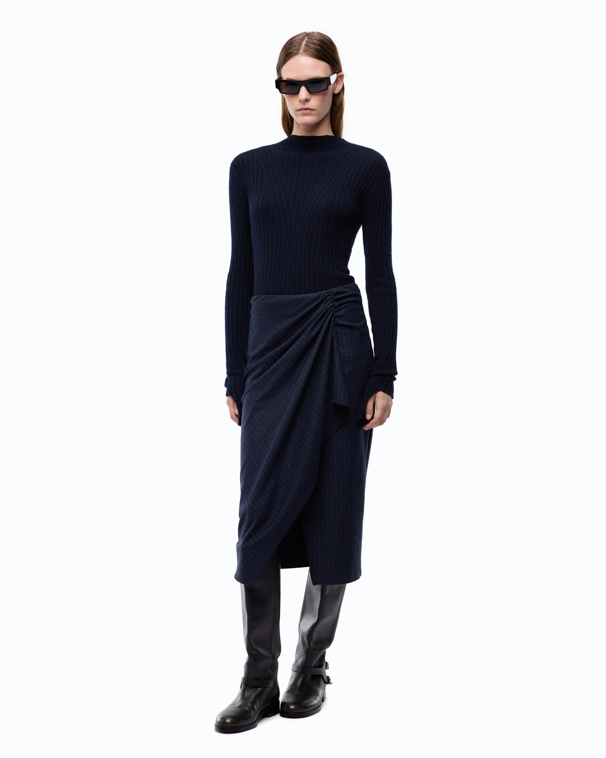 Pinko Abito Midi in Misto Lana Gessato donna