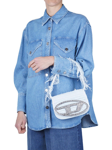Diesel Borsa 1DR in denim sfilacciato