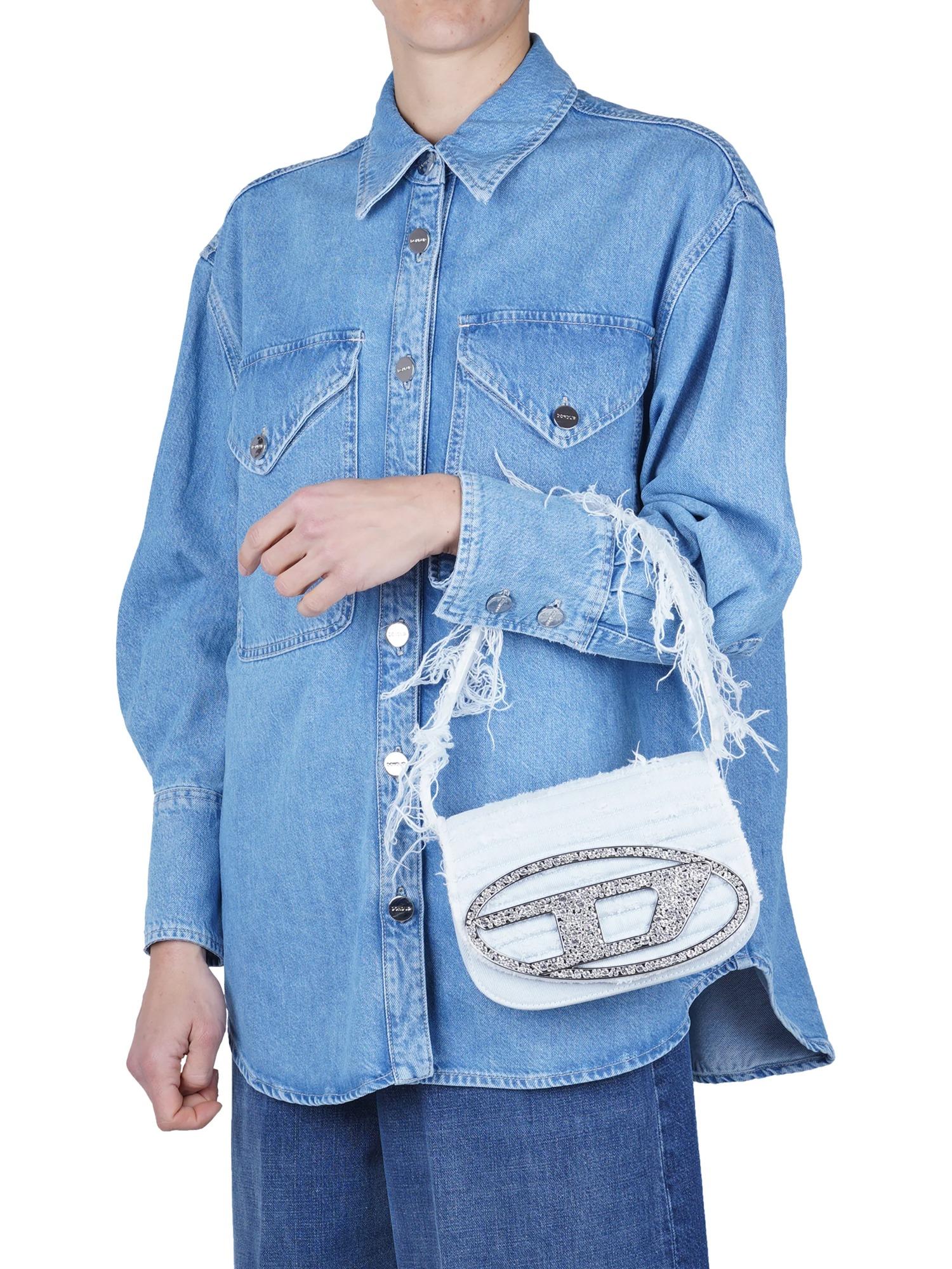 Diesel Borsa 1DR in denim sfilacciato