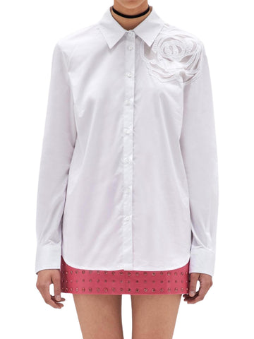 Blugirl Camicia con rosa intagliata
