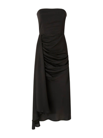 Abito Midi in Satin senza Maniche