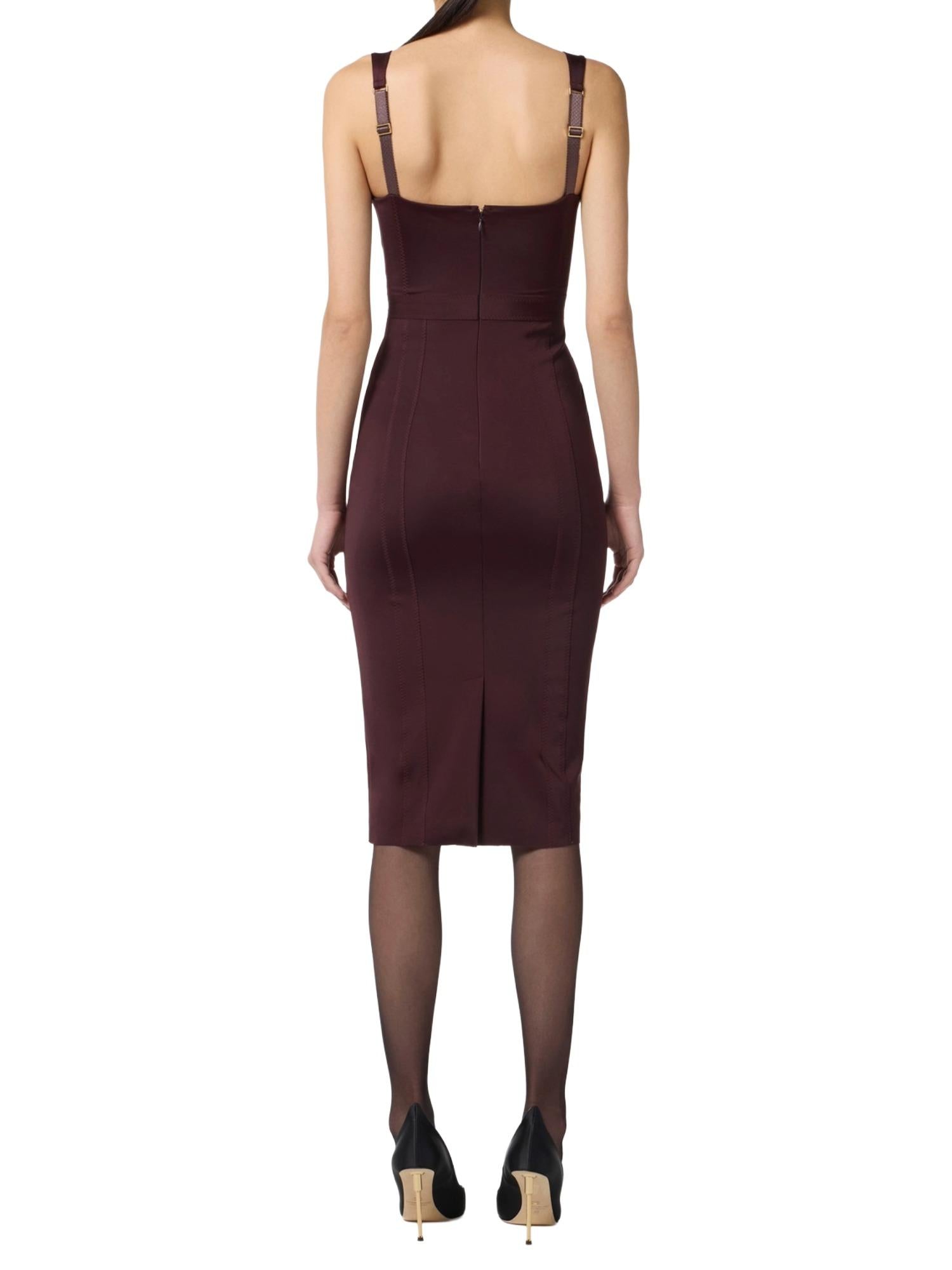 Elisabetta Franchi Abito bustier in tessuto bielastico