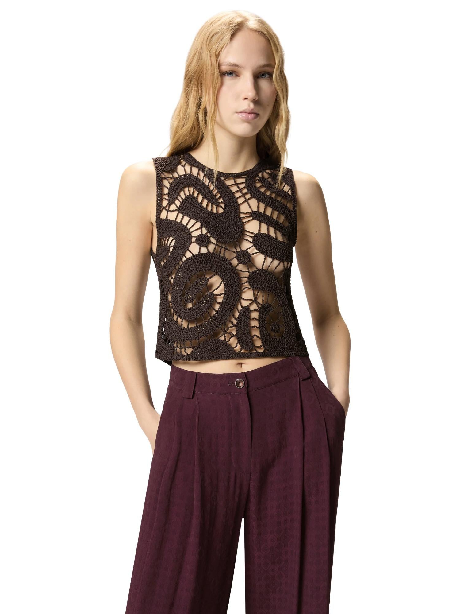 Pinko Top crochet Eruzione