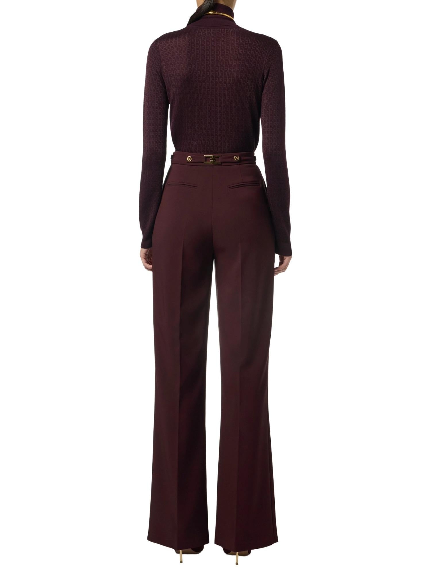 Elisabetta Franchi Maglia a dolcevita con micro logo