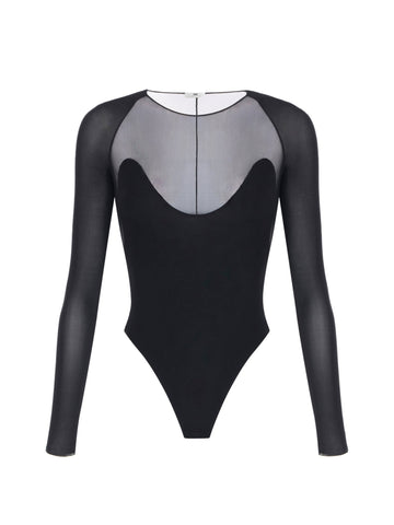 Body in jersey stretch e tulle