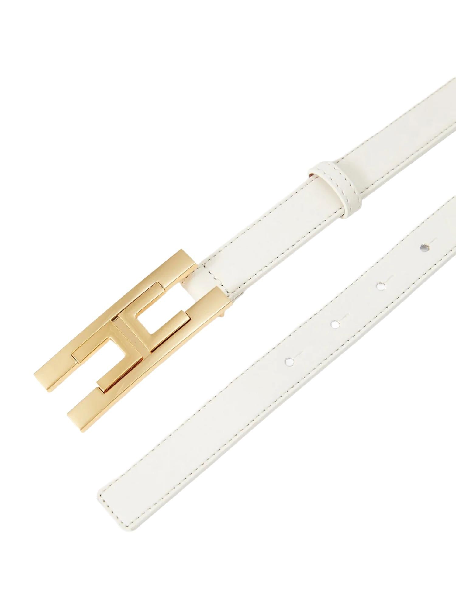 Elisabetta Franchi Cintura con doppio logo 2 cm