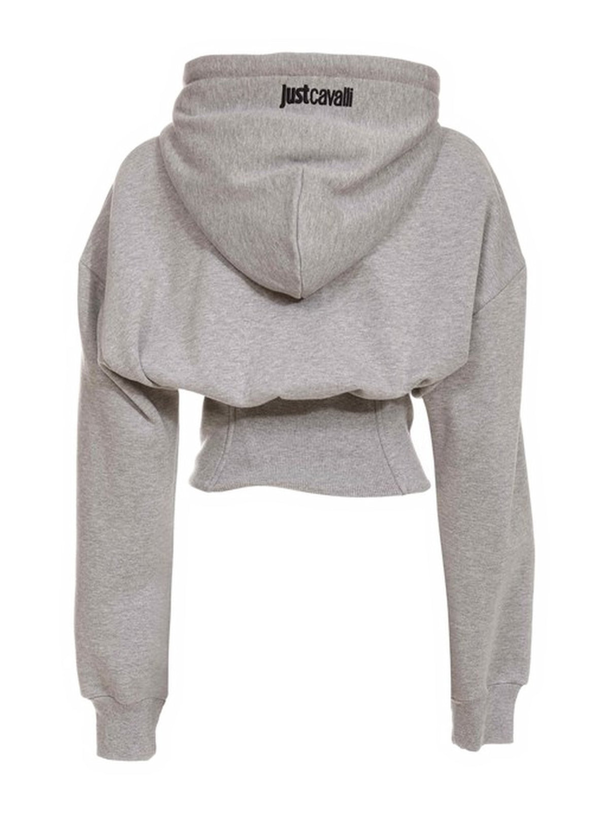Felpa Cropped con Cappuccio e Arricciatura