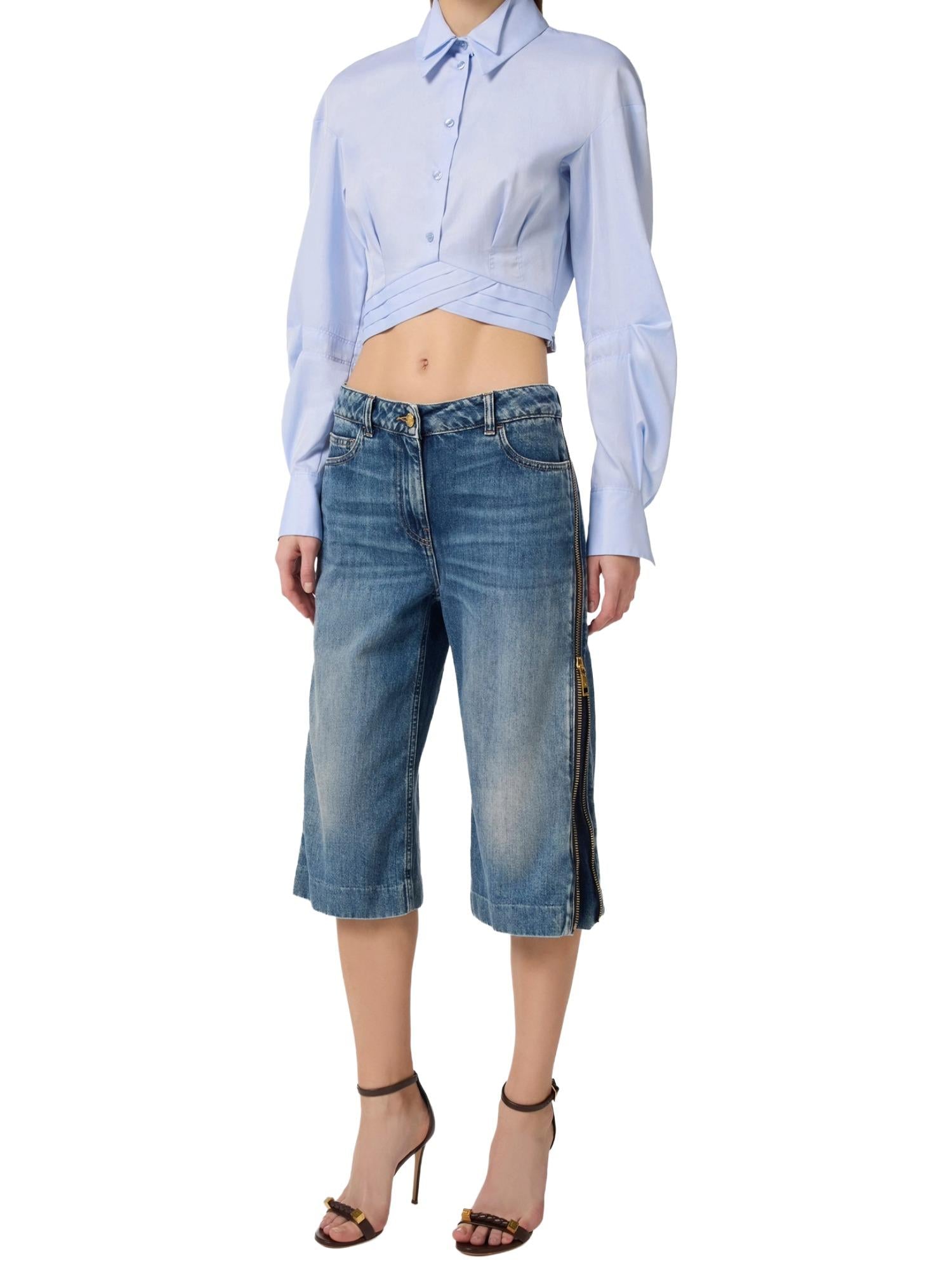 Elisabetta Franchi denimshorts met rits