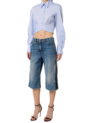 Elisabetta Franchi Shorts di jeans con zip