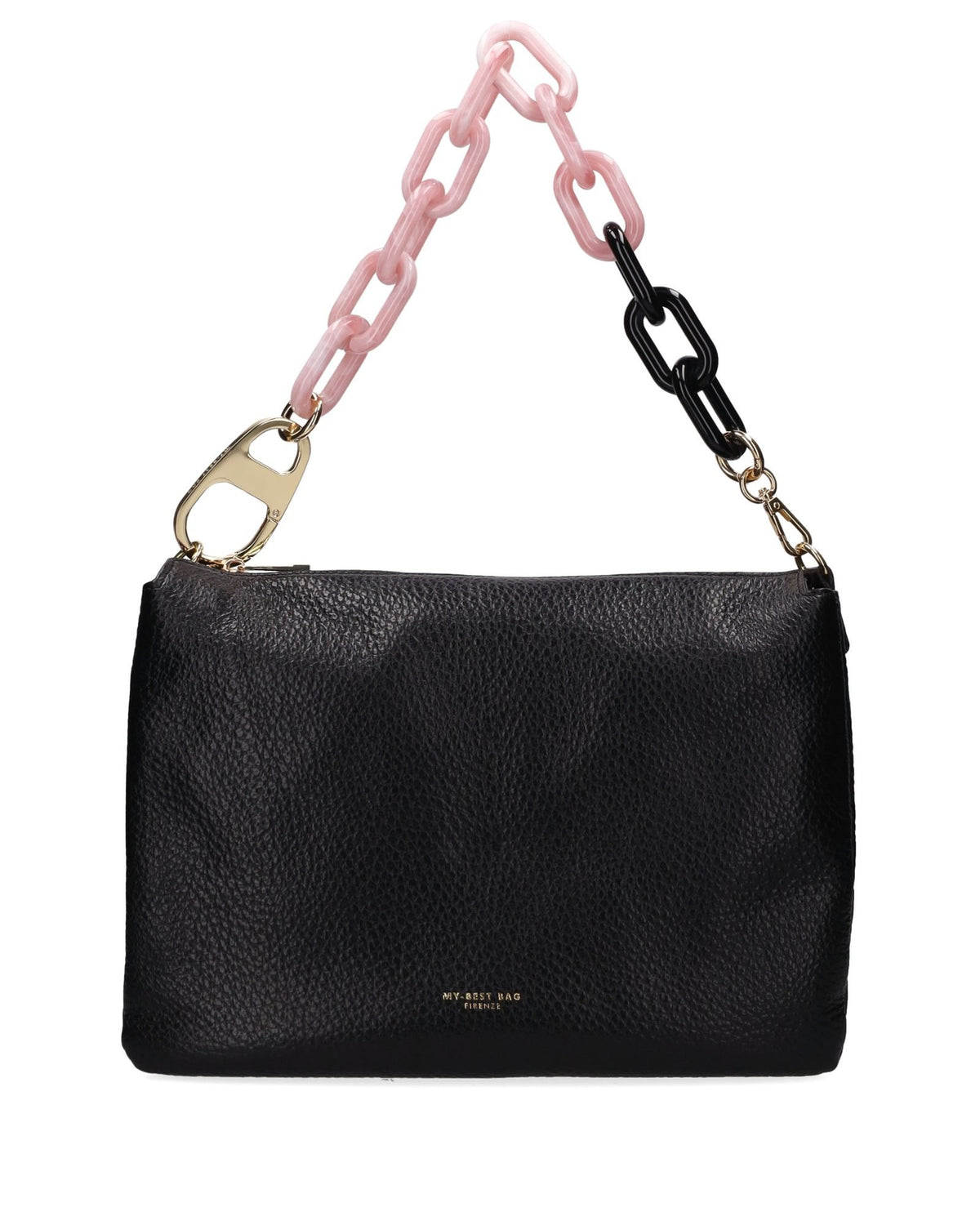 Borsa a Spalla con Maxi Catena Bicolore