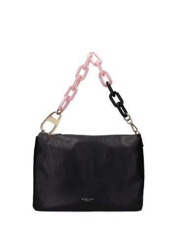 Borsa a Spalla con Maxi Catena Bicolore