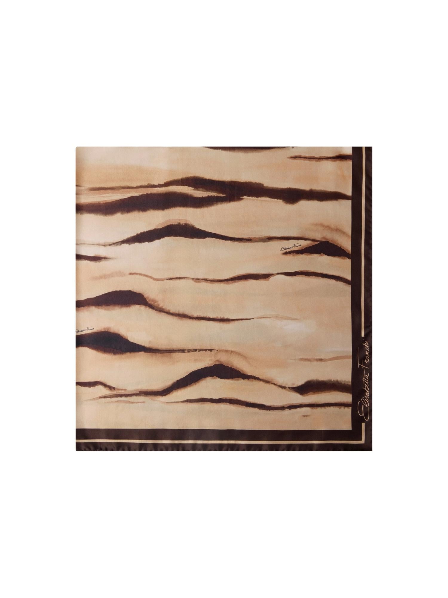 Elisabetta Franchi Foulard in seta con stampa tigre 120 x 120