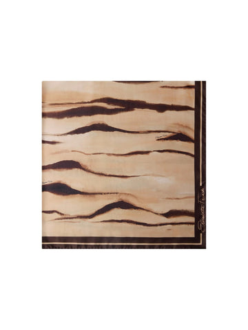 Elisabetta Franchi Foulard in seta con stampa tigre 120 x 120