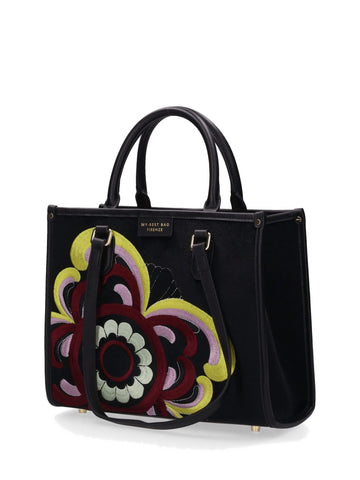 Borsa Tracolla Ricamata con Motivo