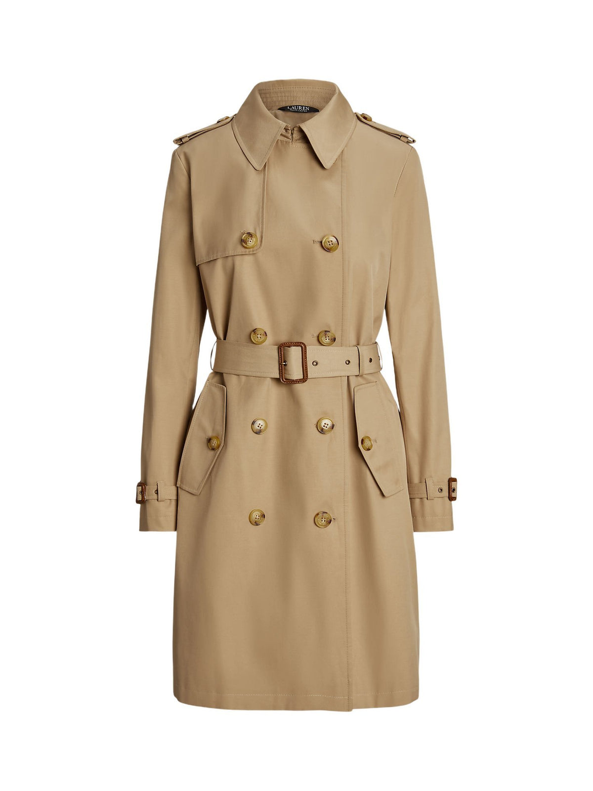 Trench doppiopetto in misto cotone