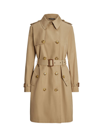 Trench doppiopetto in misto cotone