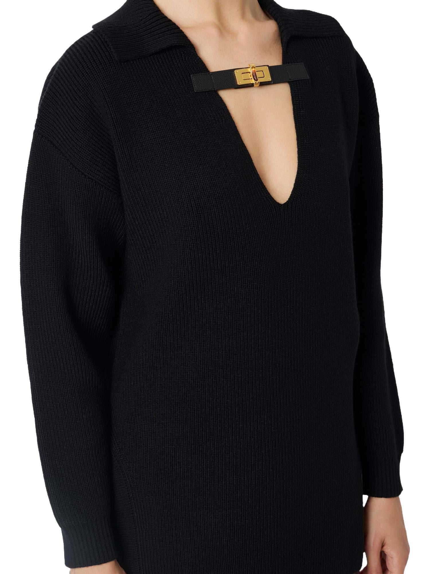 Elisabetta Franchi Maglia con cinturino gioiello