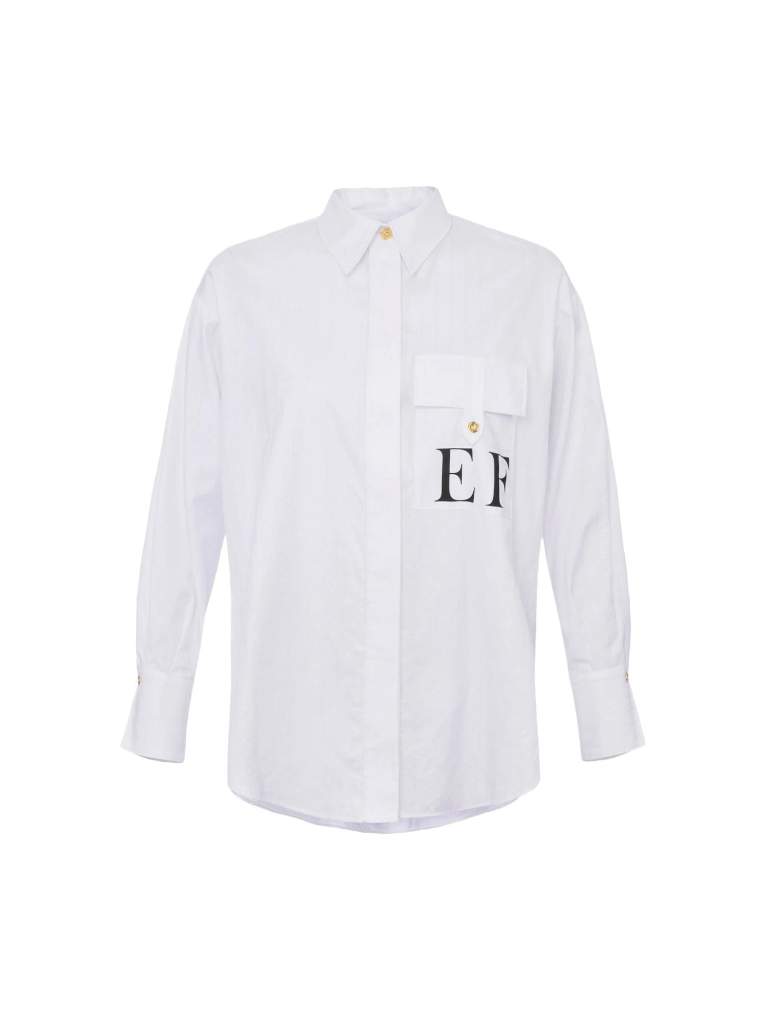 Elisabetta Franchi Camicia oversize con taschino logato