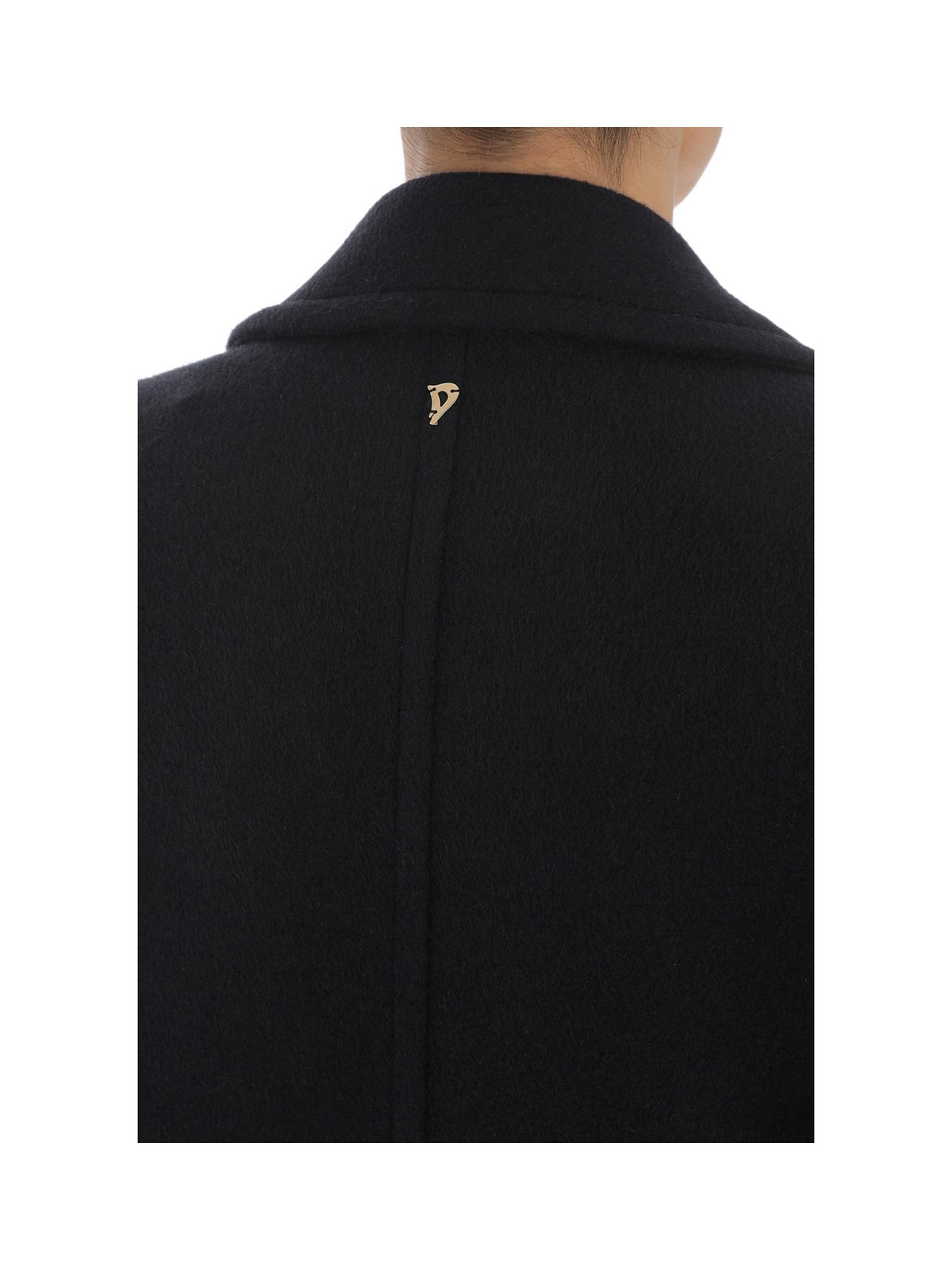 Peacoat Doppiopetto in Velour Misto Lana