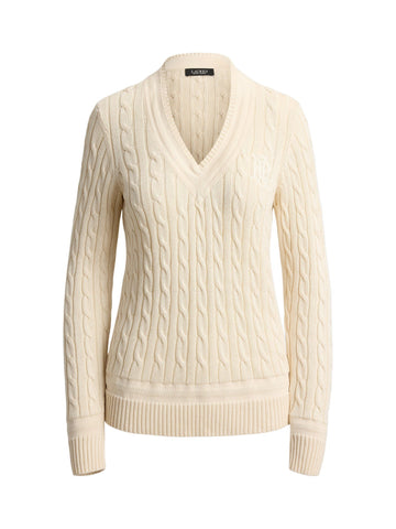 Maglione da cricket a lavorazione a trecce