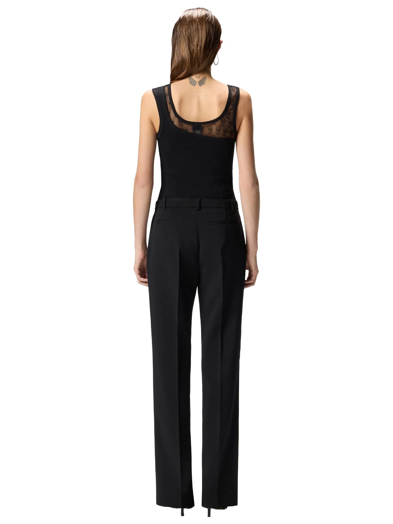 Pinko Canotta con pizzo logato Cupboard