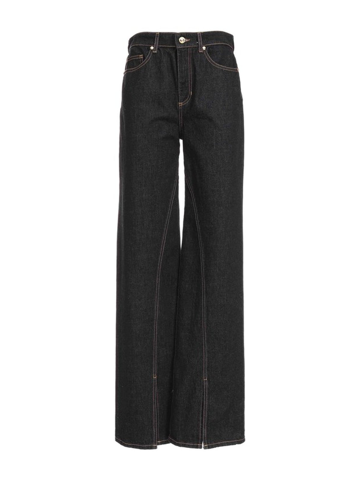 Jeans Wide Leg con Spacchi Frontali