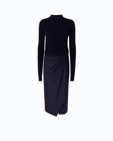 Pinko Abito Midi in Misto Lana Gessato donna