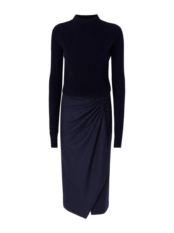 Abito Midi con Gonna Gessata