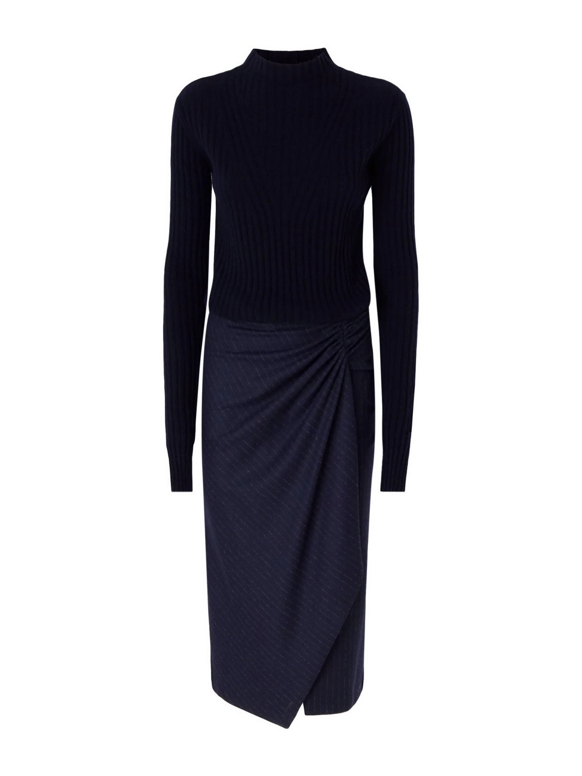 Abito Midi con Gonna Gessata