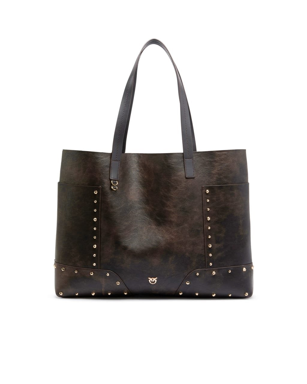 Pinko Borsa in Pelle Liscia con Borchie donna