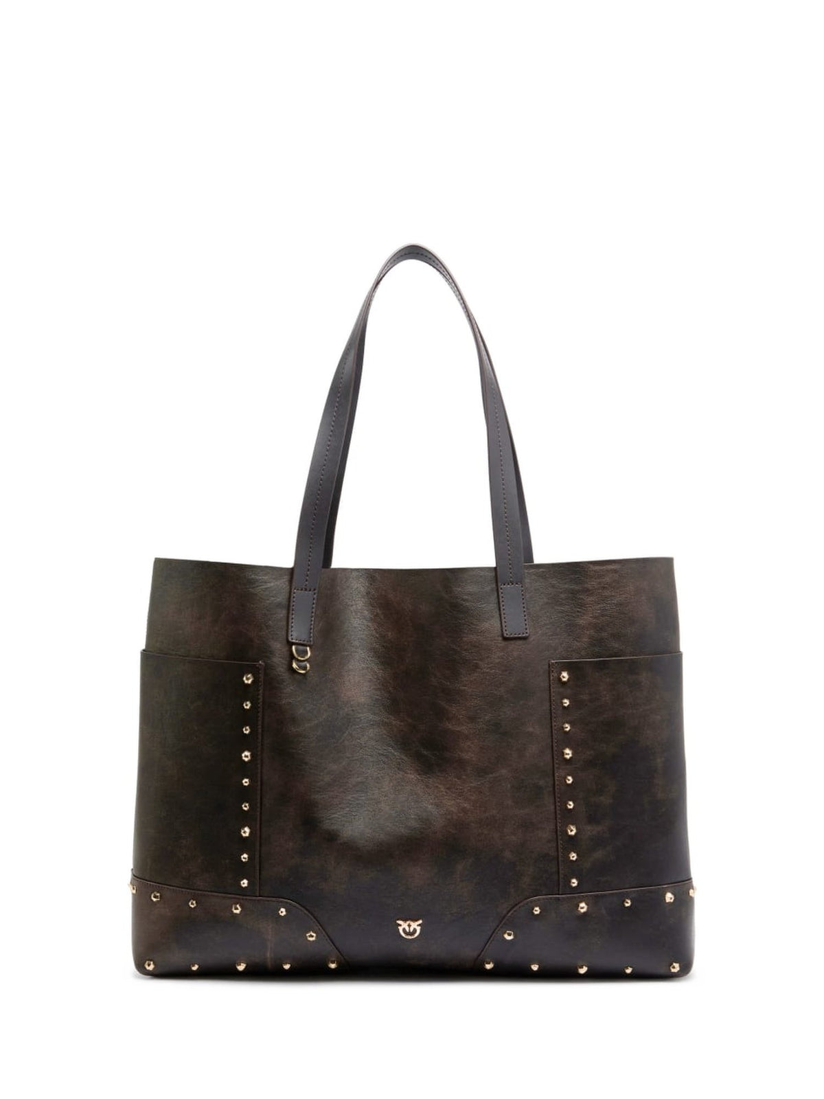 Borsa Tote a Mano con Borchie Oro