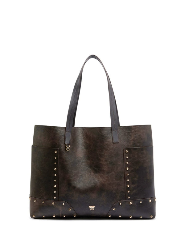 Borsa Tote a Mano con Borchie Oro