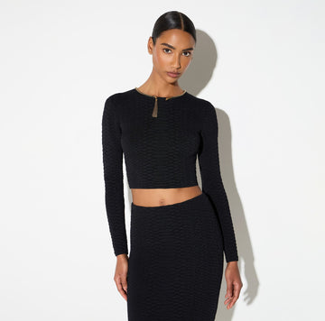 Top in maglia a trama snake