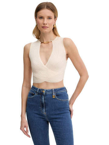Elisabetta Franchi Top con dettaglio gioiello