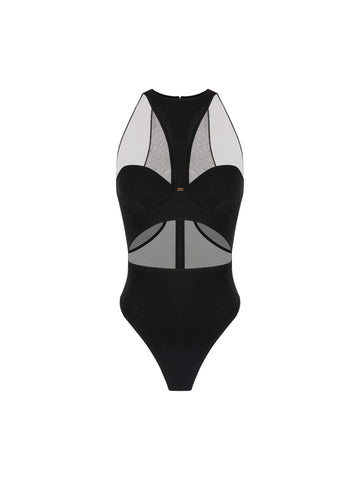 Elisabetta Franchi Body in tulle cut-out