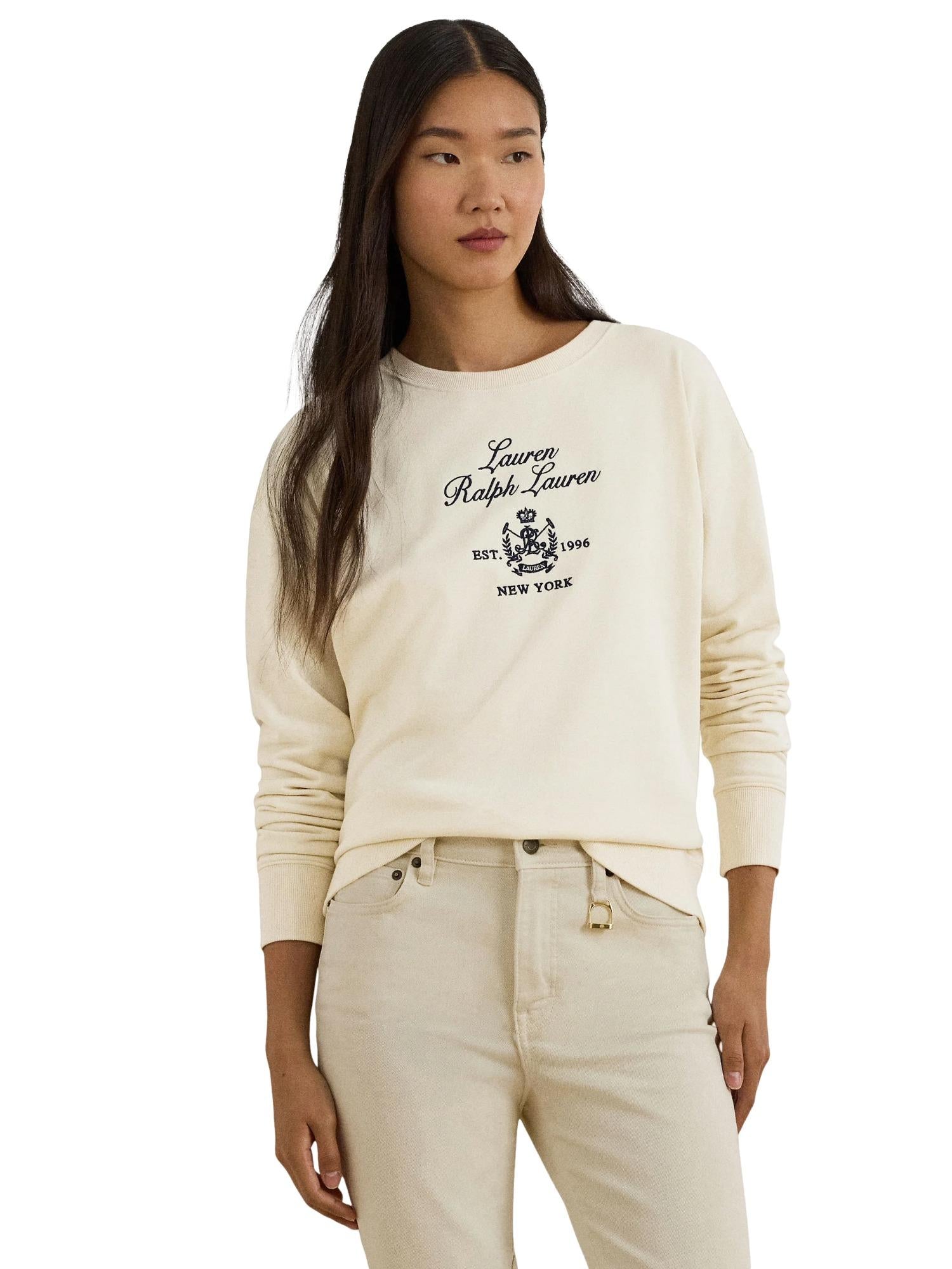 Lauren Ralph Lauren Felpa con logo ricamato Kappy