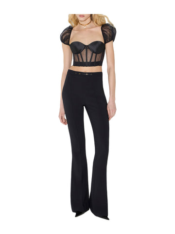 Pantaloni in doppio crêpe stretch