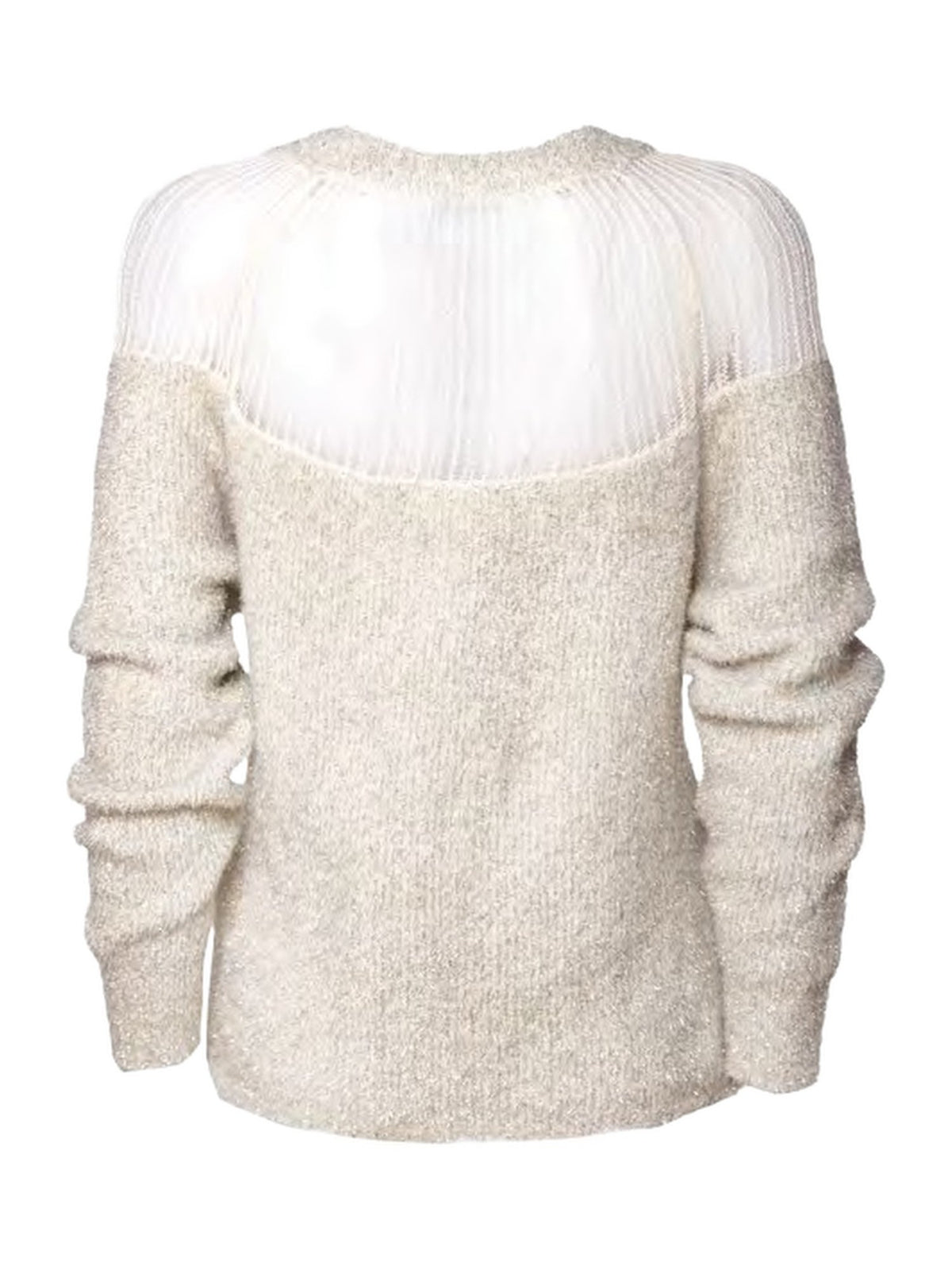 Maglia Liscia con Parte Superiore Plissettata