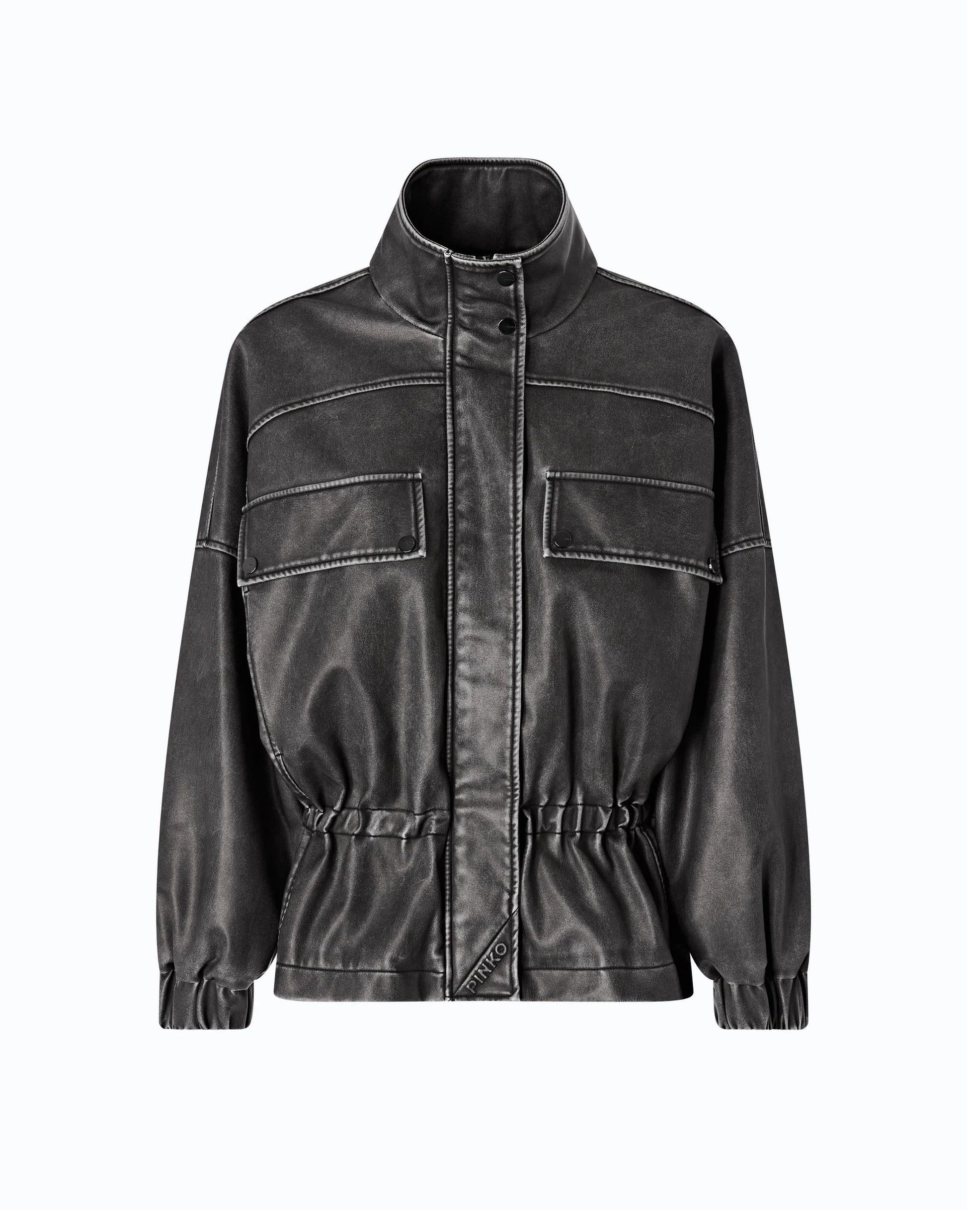 Pinko Caban Oversize in Tela Spalmata donna